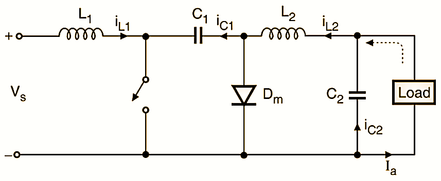 Circuit diagram & Working of Cuk Converter